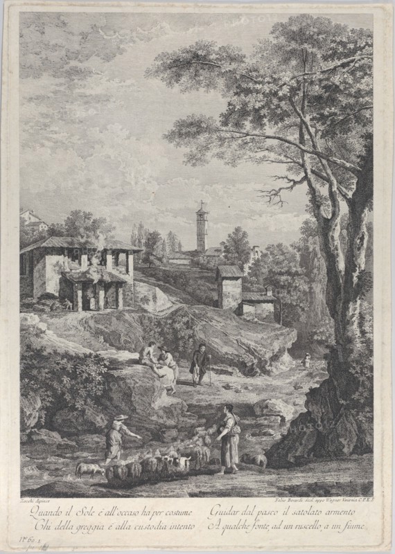 Landscape with shepherds