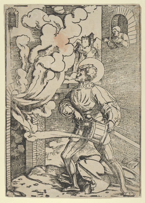 Saint Florian (restrike). Creator: Hans Schäufelein the Elder.