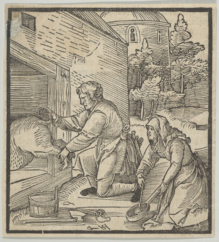 A Farmer Slaughtering a Hog