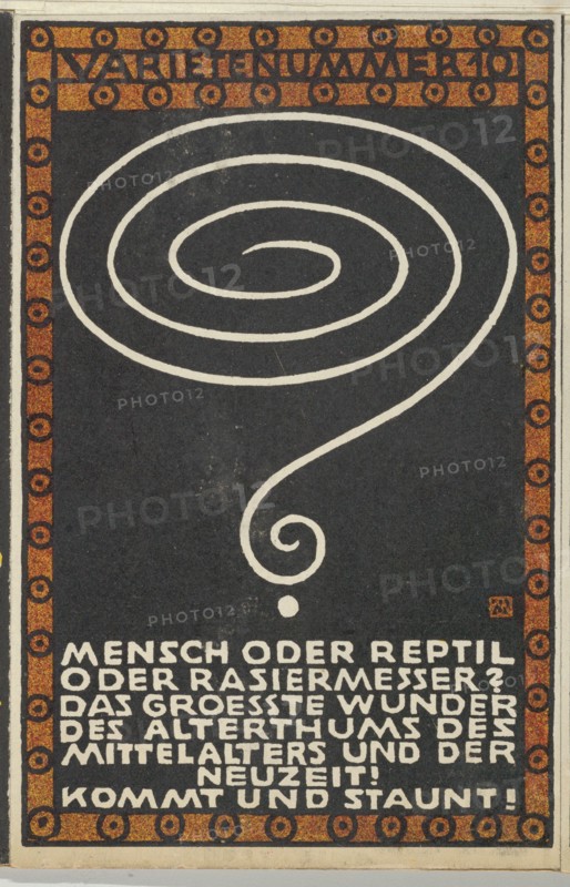 Variety Act 10: Man or Reptile or Razor? (Varietenummer 10: Mensch oder Reptil oder Rasier...