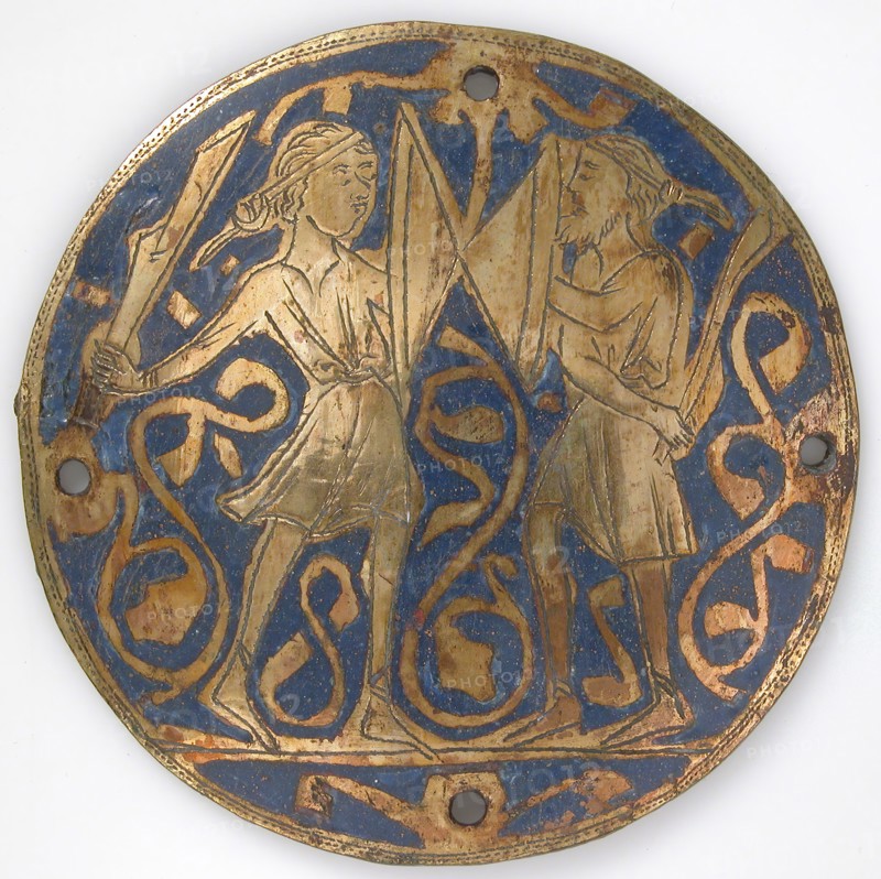 Medallion with Two Warriors