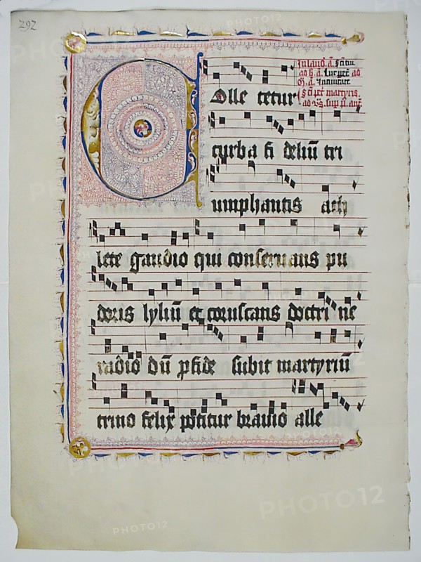 Manuscript Leaf with Initial C