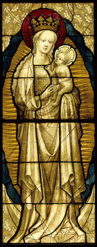 Stained Glass Panel with the Virgin and Child