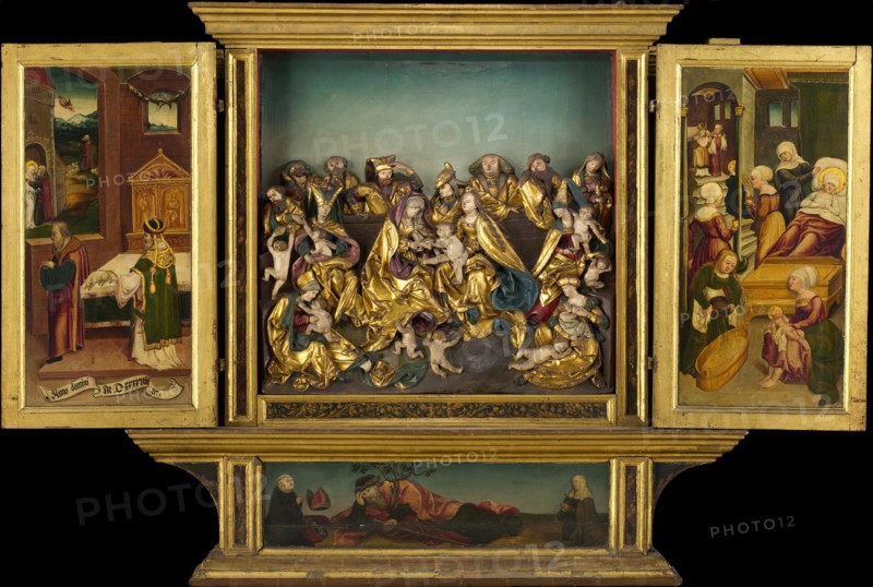 Altarpiece with scenes from the life of the Virgin