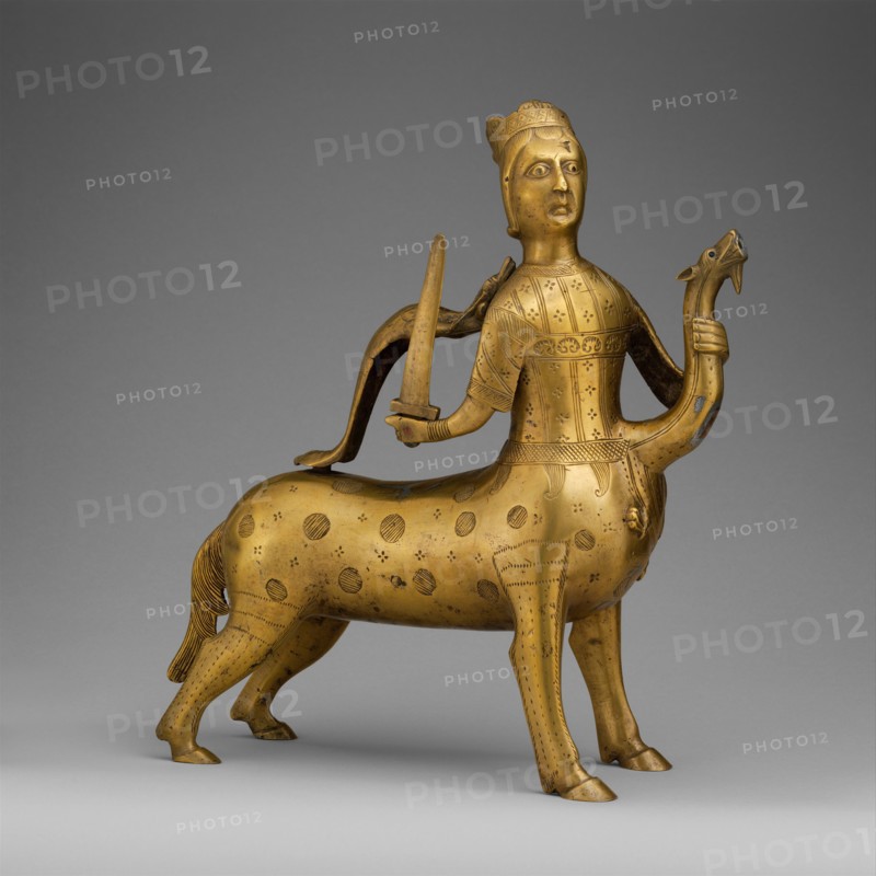Aquamanile in the Form of a Crowned Centaur Fighting a Dragon