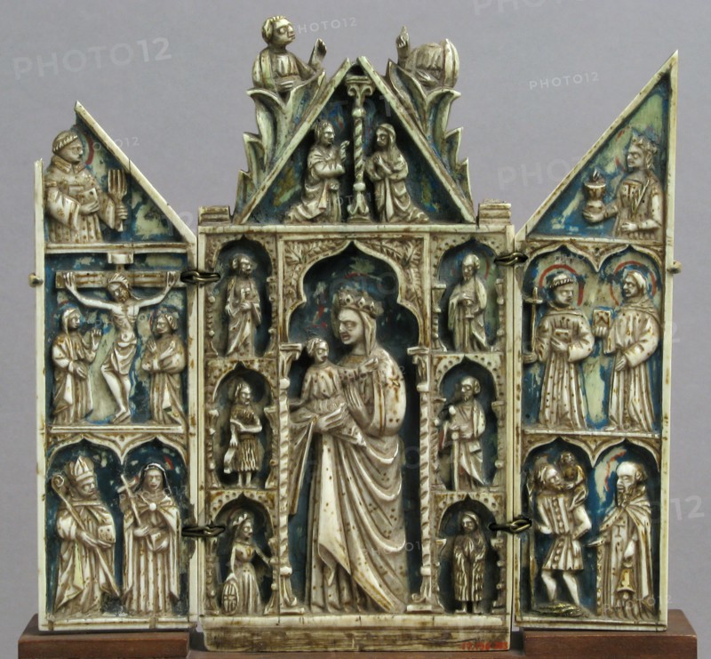 Triptych with Virgin and Child and Saints