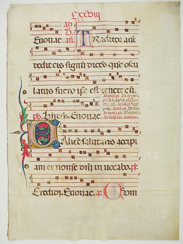 Manuscript Leaf with Initial C