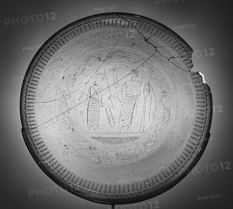 Glass Dish with an Engraving of the Raising of Lazarus