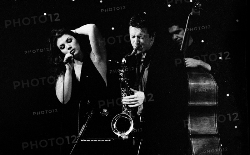 Jane Monheit and Paul Booth, Brecon Jazz Festival, Brecon, Powys, Wales, Aug 2001.