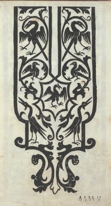 Libro quarto. De rechami per elquale se impara in diuersi modi lordine e il modo de recamare...Opera noua, page 4 (recto), ca. 1532.