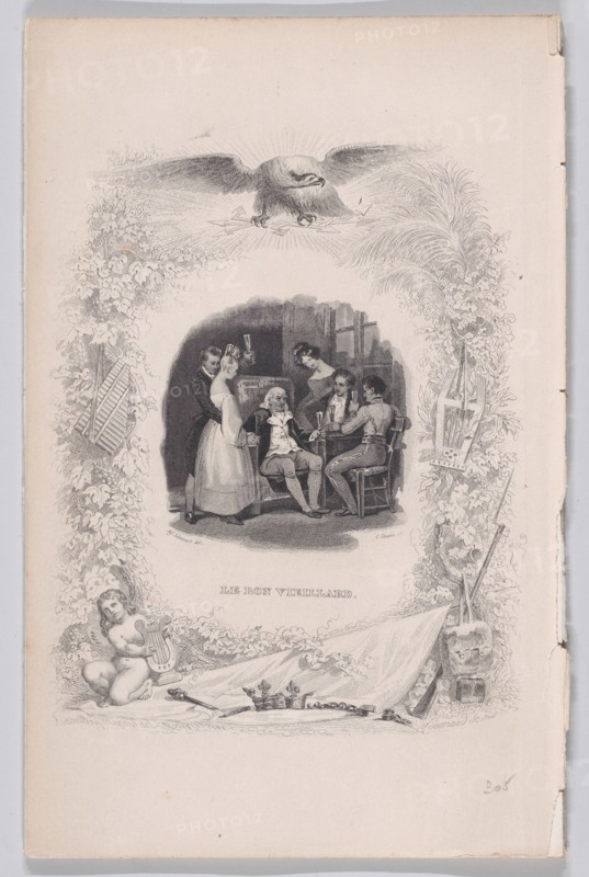 The Good Old Man from The Songs of Béranger, 1829. [Le Bon Vieillard].