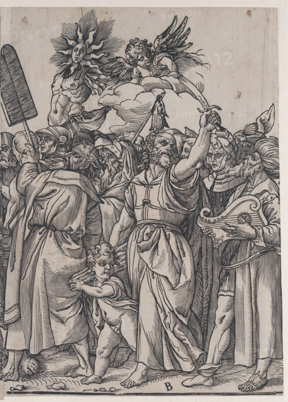 Section B: Isaac, Noah and other figures, from The Triumph of Christ, 1836.