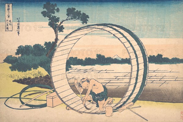 Fujimigahara in Owari Province (Bishu Fujimigahara), from the series Thirty-six Views of Mount Fuji (Fugaku sanjurokkei), ca. 1830-32.