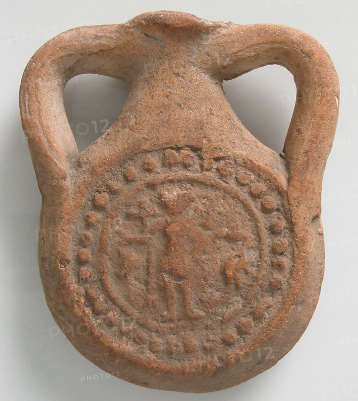 Pilgrim Flask, Coptic, 4th-7th century.