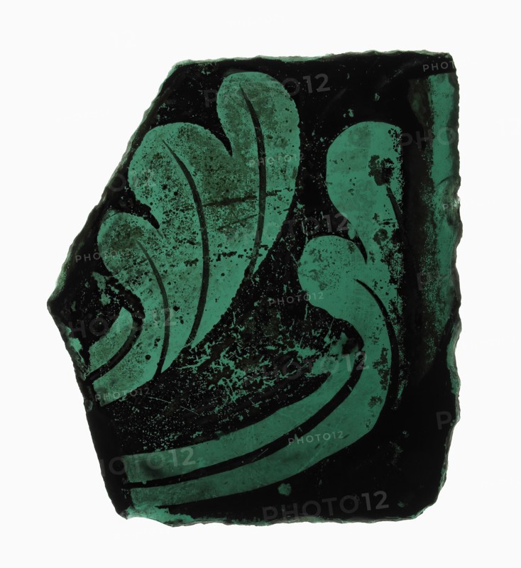 Glass Fragment, European, 14th century.