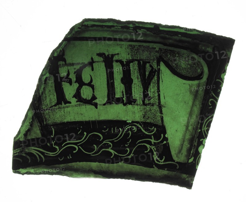 Glass Fragment, European, 15th century.