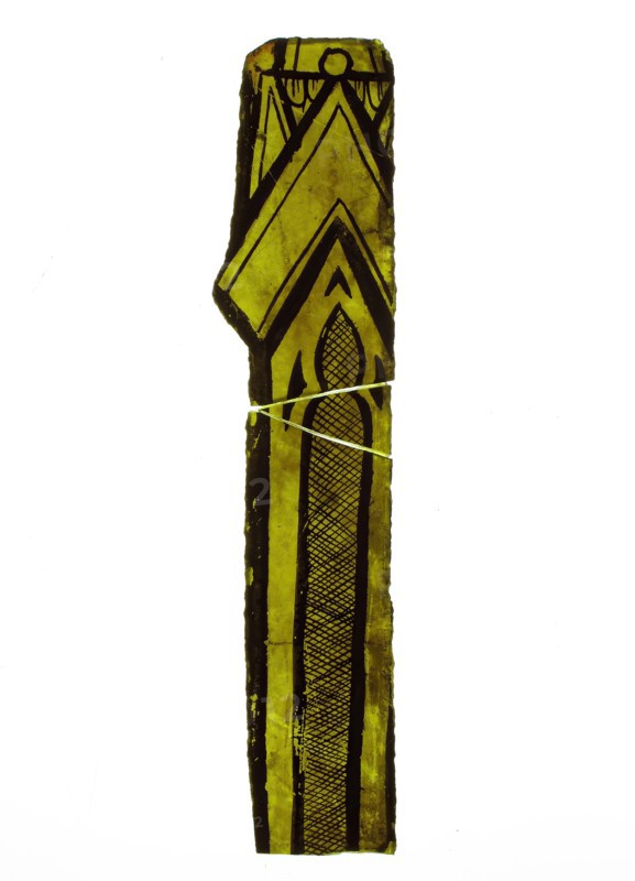 Glass Fragment, European, 14th-15th century.