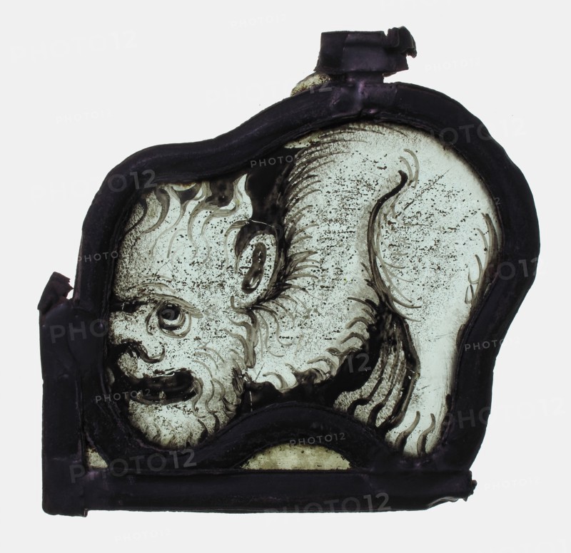 Glass Fragment, European, 14th-15th century.