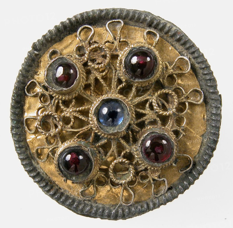 Disk Brooch, Frankish, 7th century.