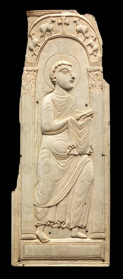 Ivory Panel with Saint Peter, Frankish, 5th-6th century.