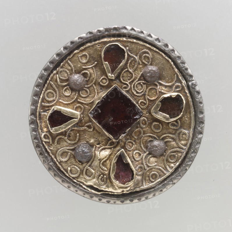 Disk Brooch, Frankish, 7th century.