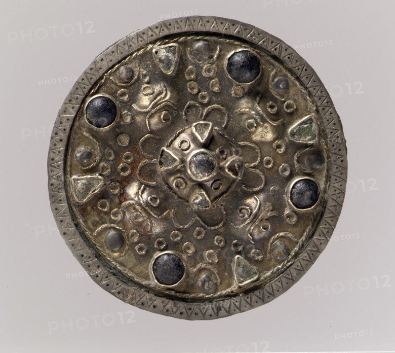 Disk Brooch, Frankish, 7th century.