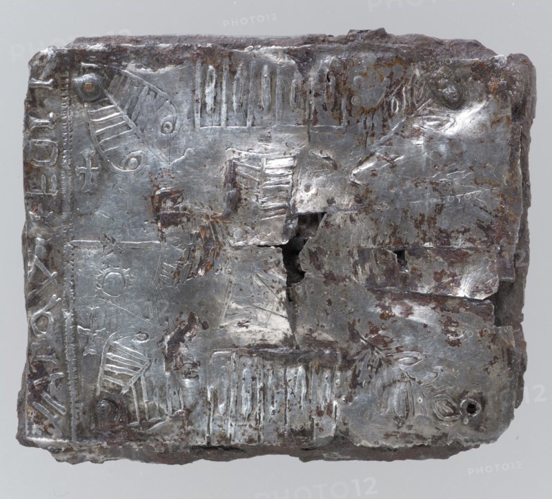 Belt Buckle Attachment Plate, Frankish, late 5th century.