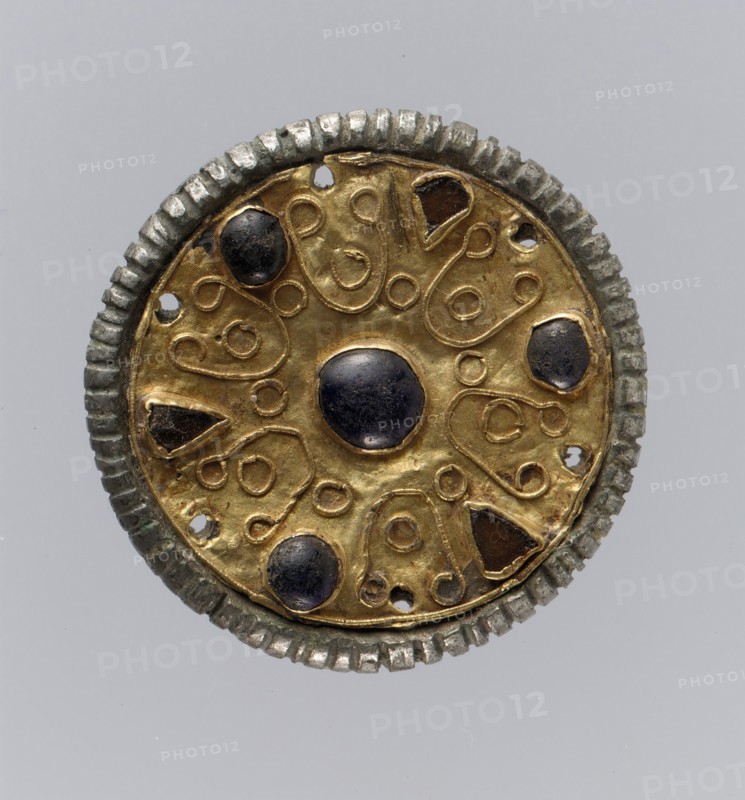 Disk Brooch, Frankish, 7th century.