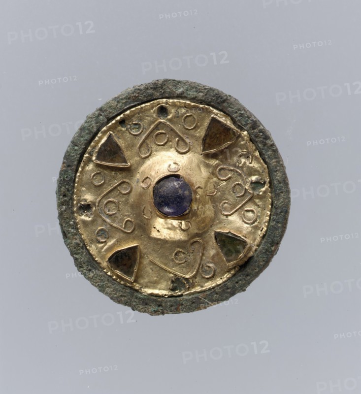 Disk Brooch, Frankish, 7th century.