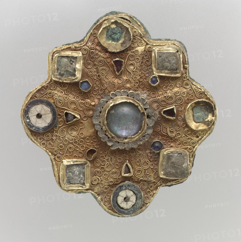 Disk Brooch, Frankish, second half 7th century.