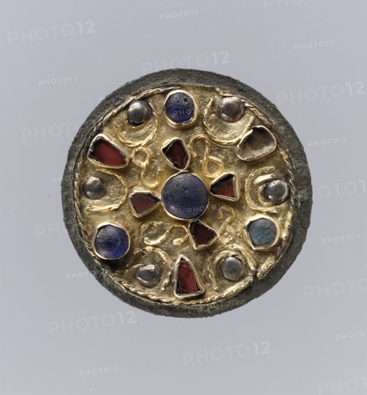 Disk Brooch, Frankish, 7th century.