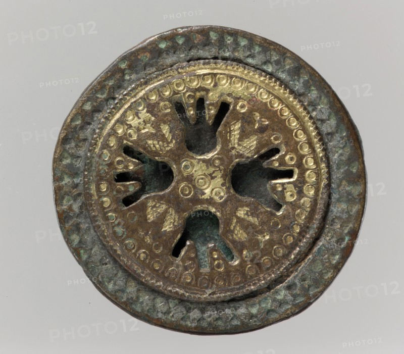 Disk Brooch, Frankish, 6th century.