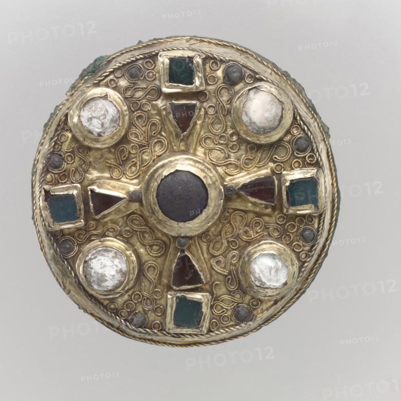 Disk Brooch, Frankish, late 7th century.