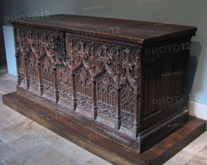 Chest with Coats of Arms, French, early 16th century. French royal coat of arms of Charles VIII (1483-98) and Francis I (1515-47)