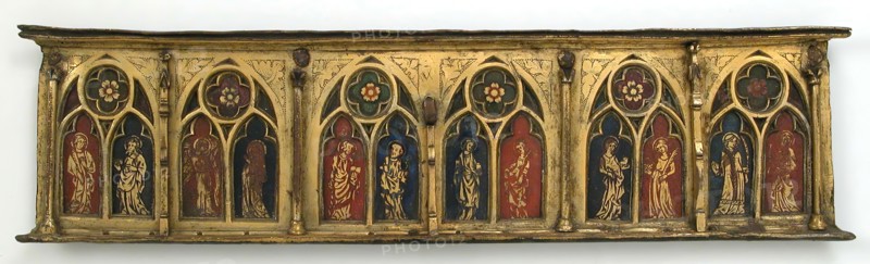 Plaque with Six Inset Panels, French, 14th century.