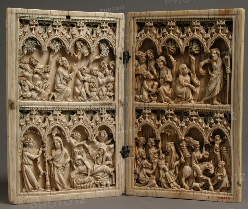 Diptych with Scenes from the Life of Christ, French, 14th century.