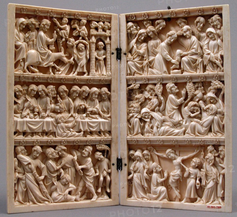 Diptych with Scenes from Christ's Passion, French, ca. 1350.