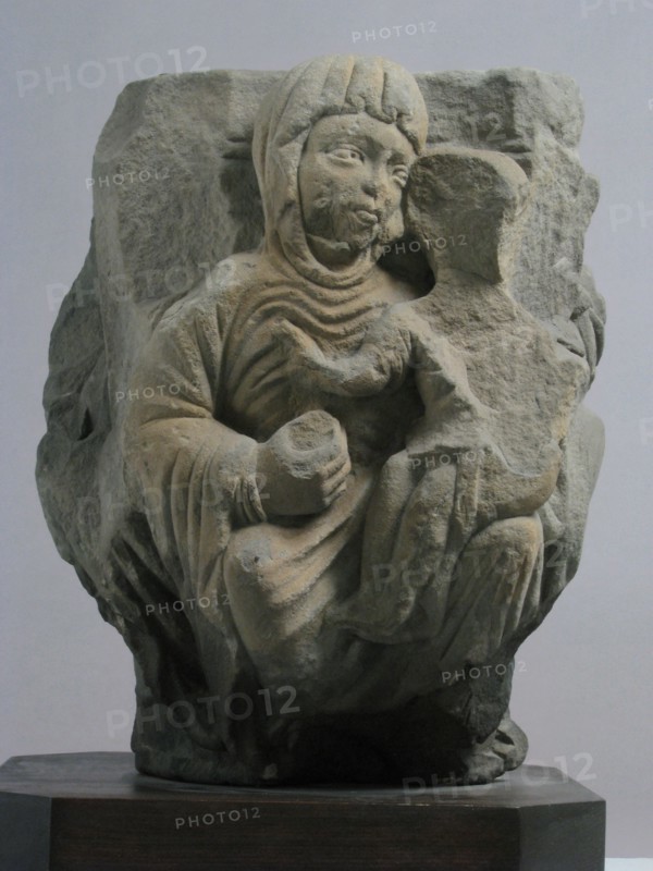 Capital with Adoration of the Magi, French, second half 12th century.