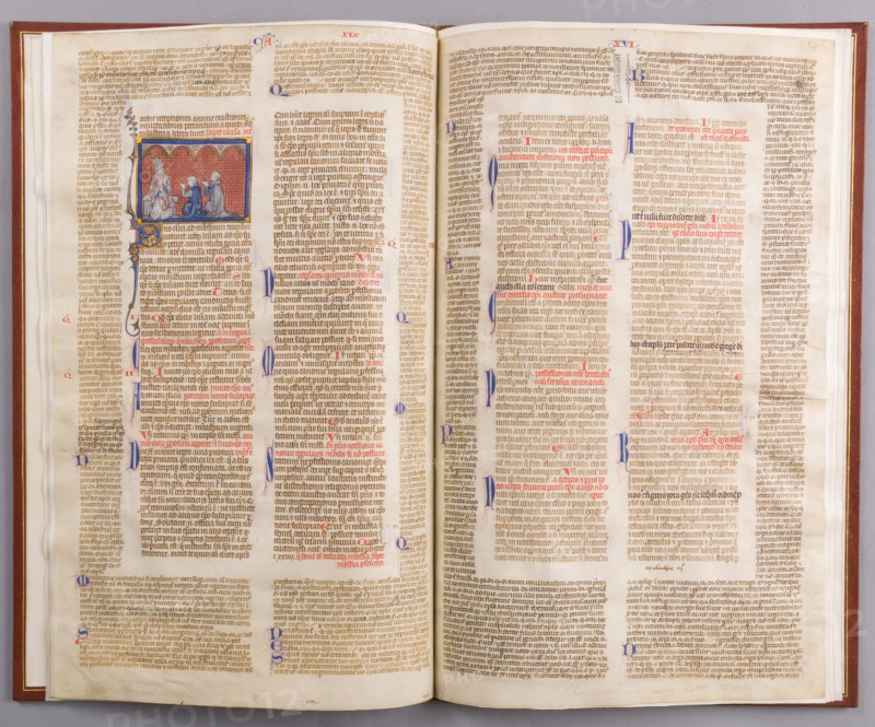 Bifolium with the Decretals of Gratian, French, ca. 1290.