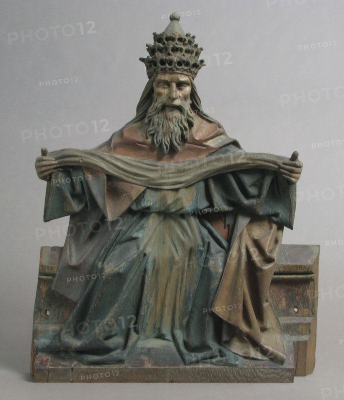 Sculpture of God The Father from Frame, French, late 15th century.