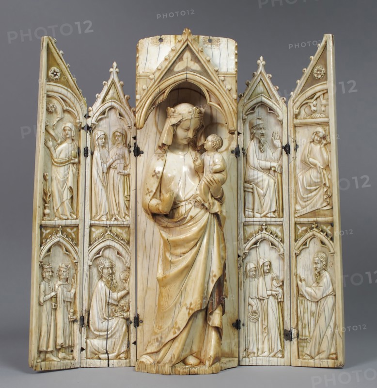 Tabernacle or Folding Shrine, French, 14th century.