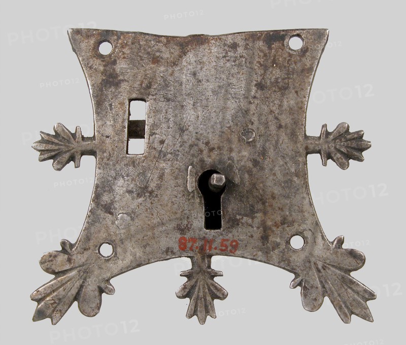 Mortise lock, French, 14th century.
