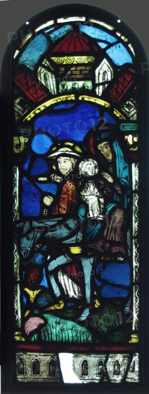 The Flight Into Egypt, French, 13th century style.