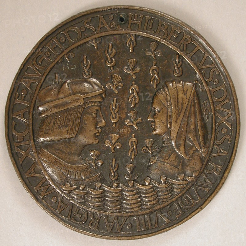 Medal of Duke Philibert II of Savoy (1480-1504) and Margaret of Austria (1480-1530), French, early 16th century.