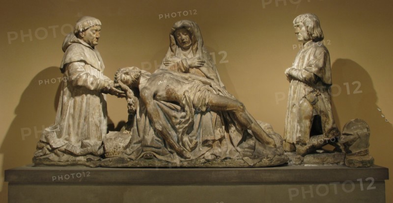 Pietà with Donors, French, ca. 1515. Pons de Gontaut and his brother Armand, Bishop of Sarlat