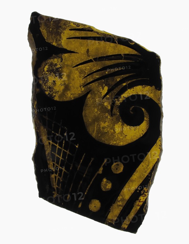 Glass Fragment, French, 12th century.