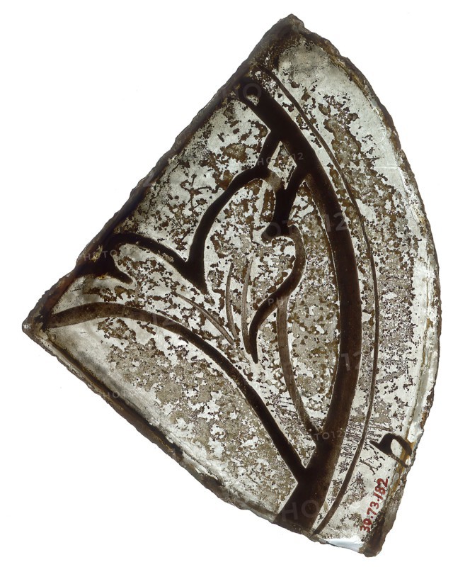 Glass Fragment, French, 12th century.