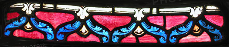 Border with Arching Leaf Fronds, French, ca. 1200-1210.
