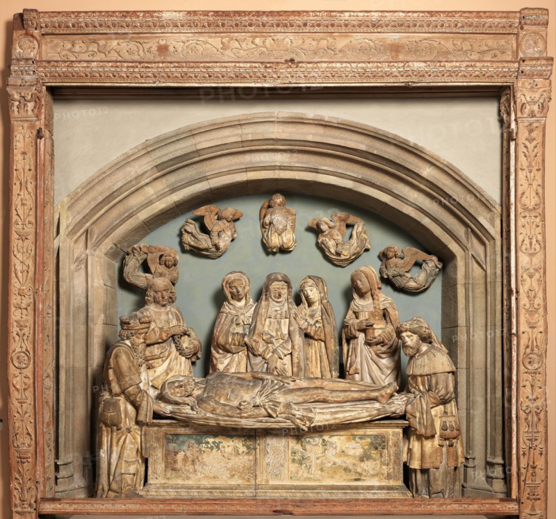 Wooden Frame from an Entombment Group, French, 16th century or later.