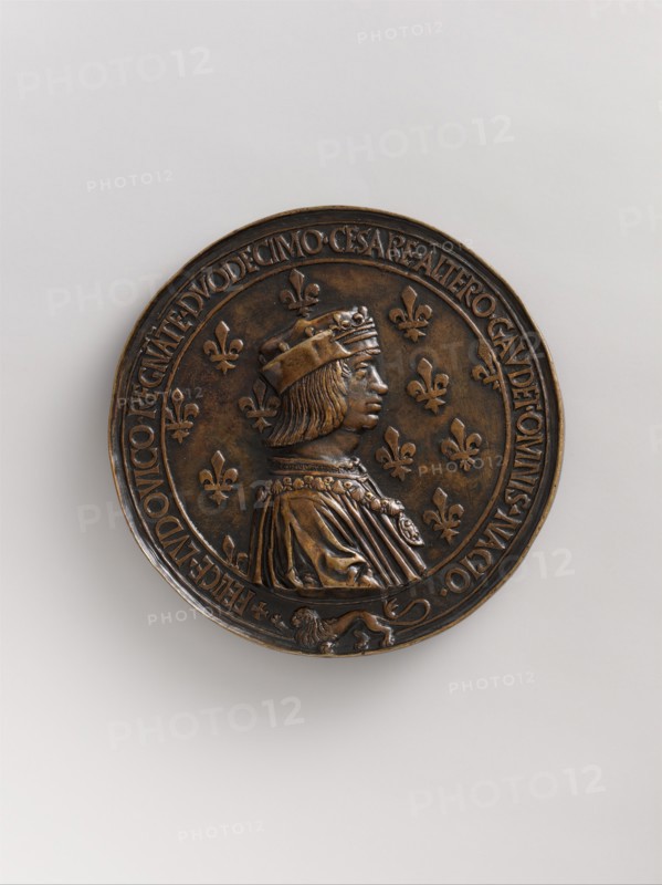 Medal Louis XII, King of France (r. 1498-15155), and Anne of Brittany (1476-1514), French, ca. 1499.